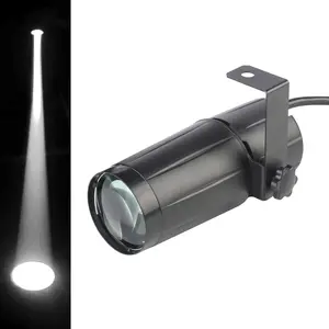 Disco Ball Light, 3W Led White PinSpot for Light up Mirro Ball, Pin spot DJ Stage Lights with Remote (Black Shell White Light)