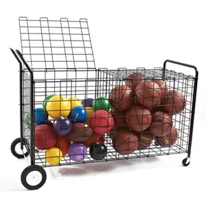 Double-Sided Ball Locker, 1" Powder Coated Steel Organiser for Storing 30 Basketballs and Volleyballs (Model SSN 1237627)