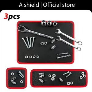 A set of 1/2/3 optional mechanical magnetic tool pads, paired with flexible picking trays, is always available for anti slip storage in auto repair workshops.