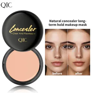 QIC Full Coverage Concealer Balm - Lightweight Matte Finish, Covers Tattoos, Scars & Spots, Waterproof & Moisturizing for All Skin Types, Buildable Natural Coverage, Smooth & Blendable Balm Texture - Makeup, Foundation