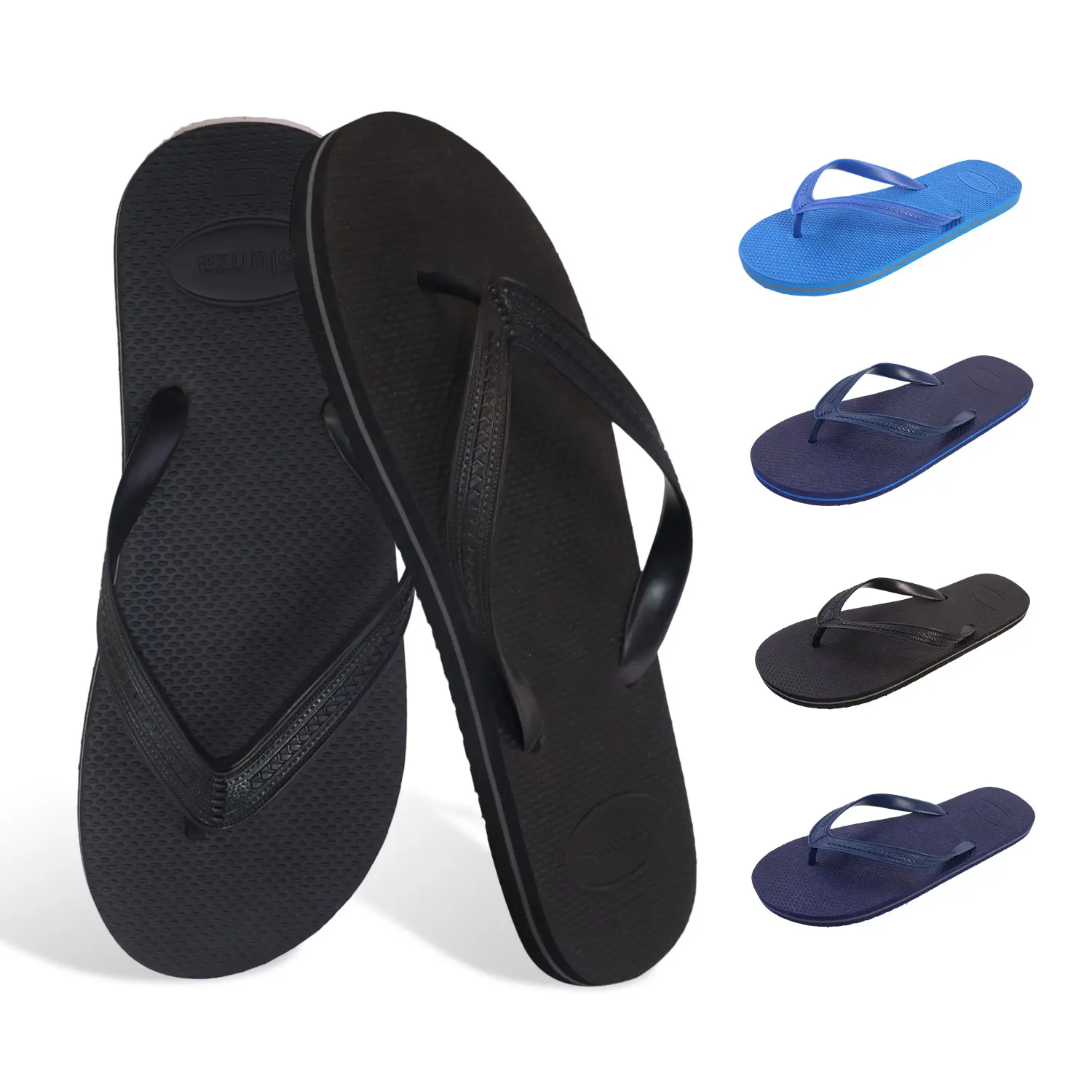 Slunza Men’s Round Toe Flip Flops - Minimal, Non-Slip Summer Footwear, Lightweight Beach Sandals, Outdoor Casual Sandals, Beachproof Men’s Shoe for Beach Vacation, Beachproof Men's Flip Flops, Anti-Slip Support Men's Flip Flops