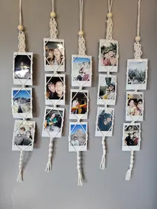 Polaroid Picture Wall Hanging, Polaroid Picture Display, Macrame Wall Hanging, Dorm Room Gift, Wall Decor, Gifts Under 20, Bedroom Decor
