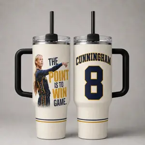 [Made in US] Graphic Sophieie Point God Straight Basketball Tumbler 40oz With Handle, Travel Mug Gift for Fans