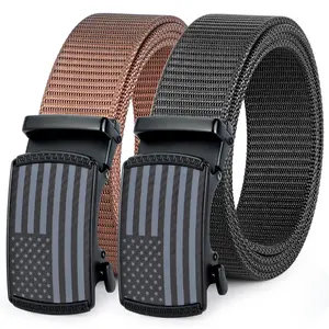 BELTROAD Men American Flag Belt Nylon Ratchet Belts with Automatic Slide Buckle Casual Business Tactical Sports Christmas Gifts