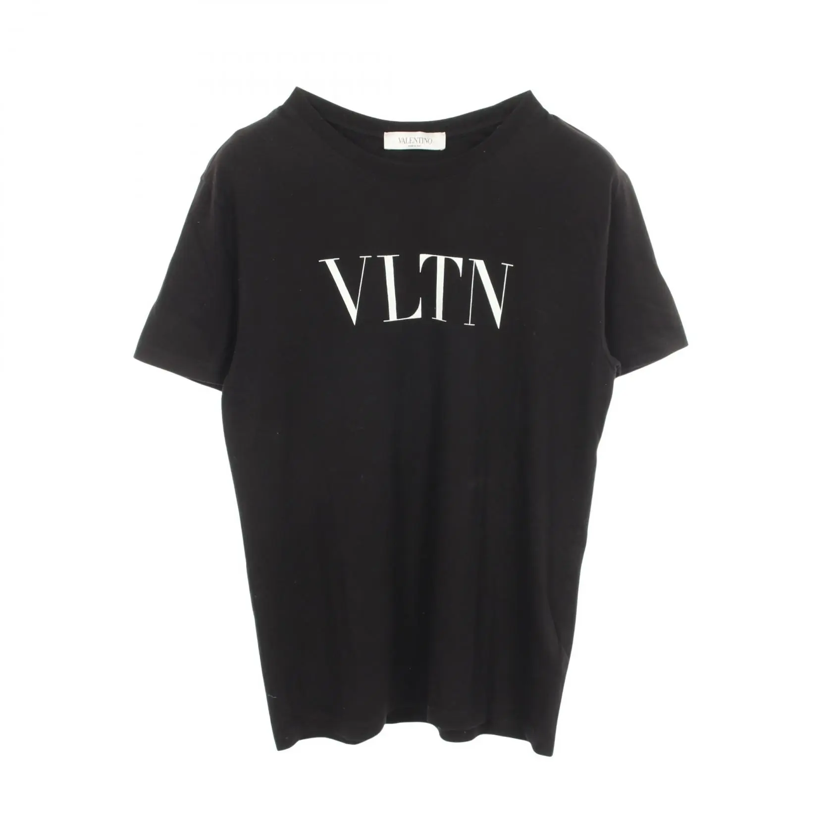 Pre-owned Valentino Cotton Small Leather Goods VLTN Logo Print T Shirt