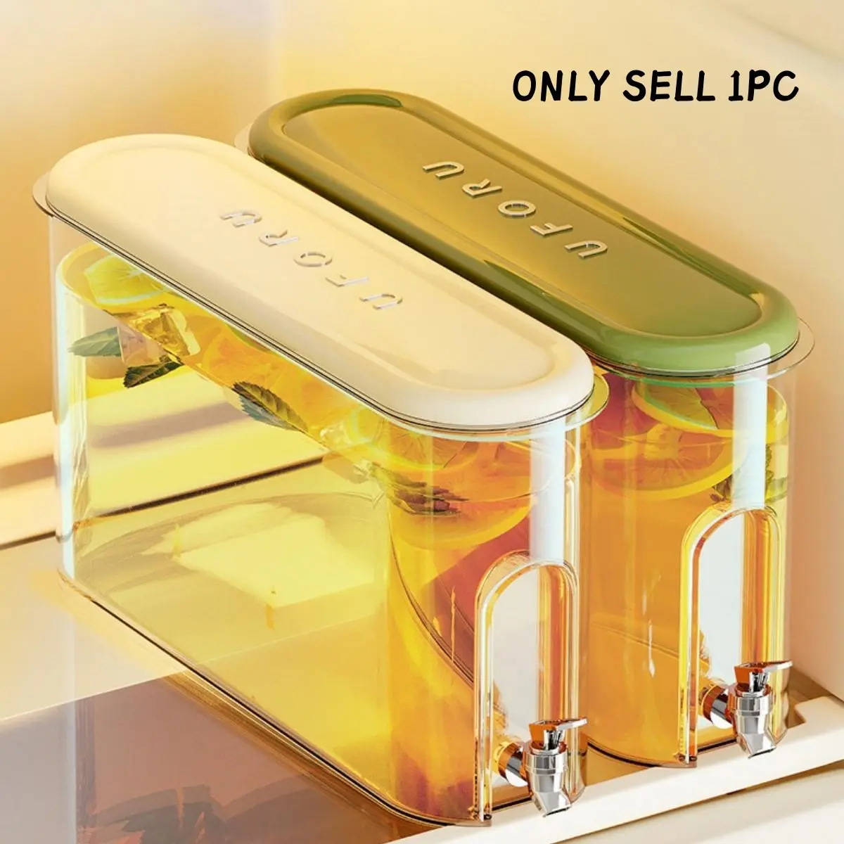 Large Capacity Beverage Dispenser with Faucet, Cold Brew Tea, Juice, Natural Fruit Drinks, Durable Ppus Plastic, /, No Power, Party Use, Freestanding Drink Dispenser