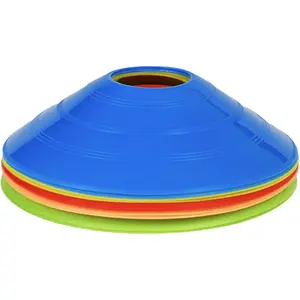 10 Pack Durable Disc Cones Sets Playing Field Marker for Agility Training, Football, Kids, Sports, Cone Markers (5 Colors), red,orange,yellow,green,blue, Small