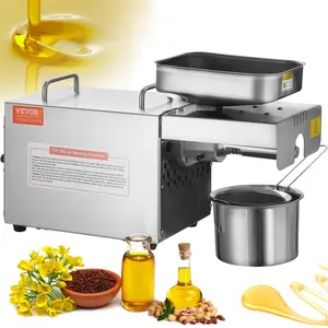 fathersdaygift  VEVOR Electric Oil Press Machine, 700W Stainless Steel Oil Extractor Machine, 140/ 284 Constant Temperature, Hot Press Oil Expeller for Pressing Peanuts, Sesame Seeds, Rapeseed, Tea Seeds