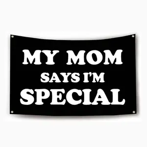 My Mom Says I'm Special flag, Banner, Funny Wall Hanging Durable Decorative Tapestry, Wall Tapestries, Wall Decor for Home Living Room Bedroom, Home Decor