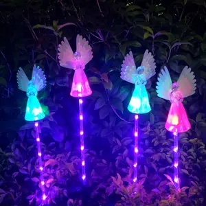 Solar Powered LED Angel Lights for Outdoor Garden Decor