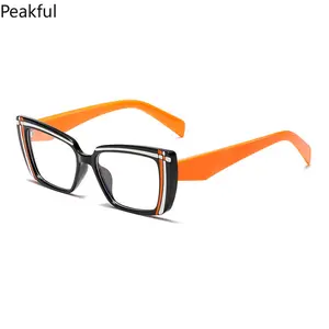 Vintage Anti Blue Light Optical Square Glasses Frame Women For Men 2026 Luxury Brand Designer Trend Myopia Eyeglasses Cartoon