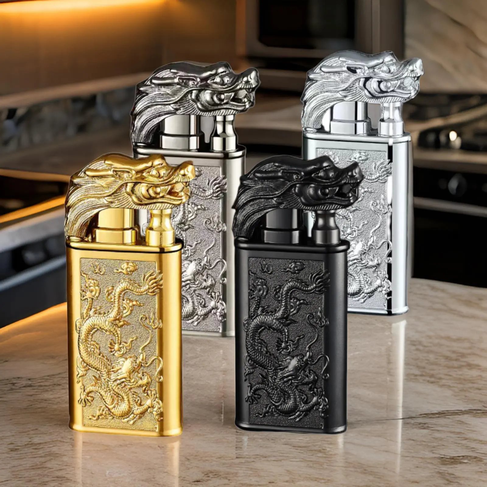Exquisite Relief Dragon-Head Decorative Collectible – Unique Dual Design, Ideal for Home Decor and Gifting