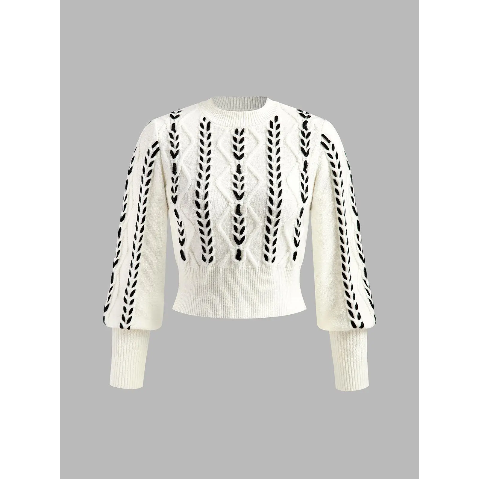 Contrast Binding Cinched Sweater Contrast Binding Cinched Sweater