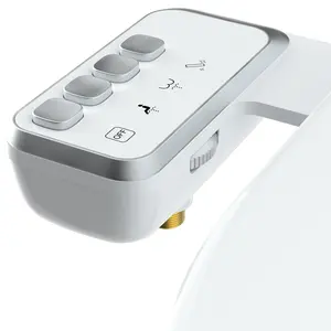 Modern Dual Nozzle Bidet Toilet Attachment, Adjustable Water Pressure Control Bidet Toilet Attachment, Self Cleaning Nozzle, Easy Installation Bathroom Fixtures with Switch, Modern Bidet Sprayer