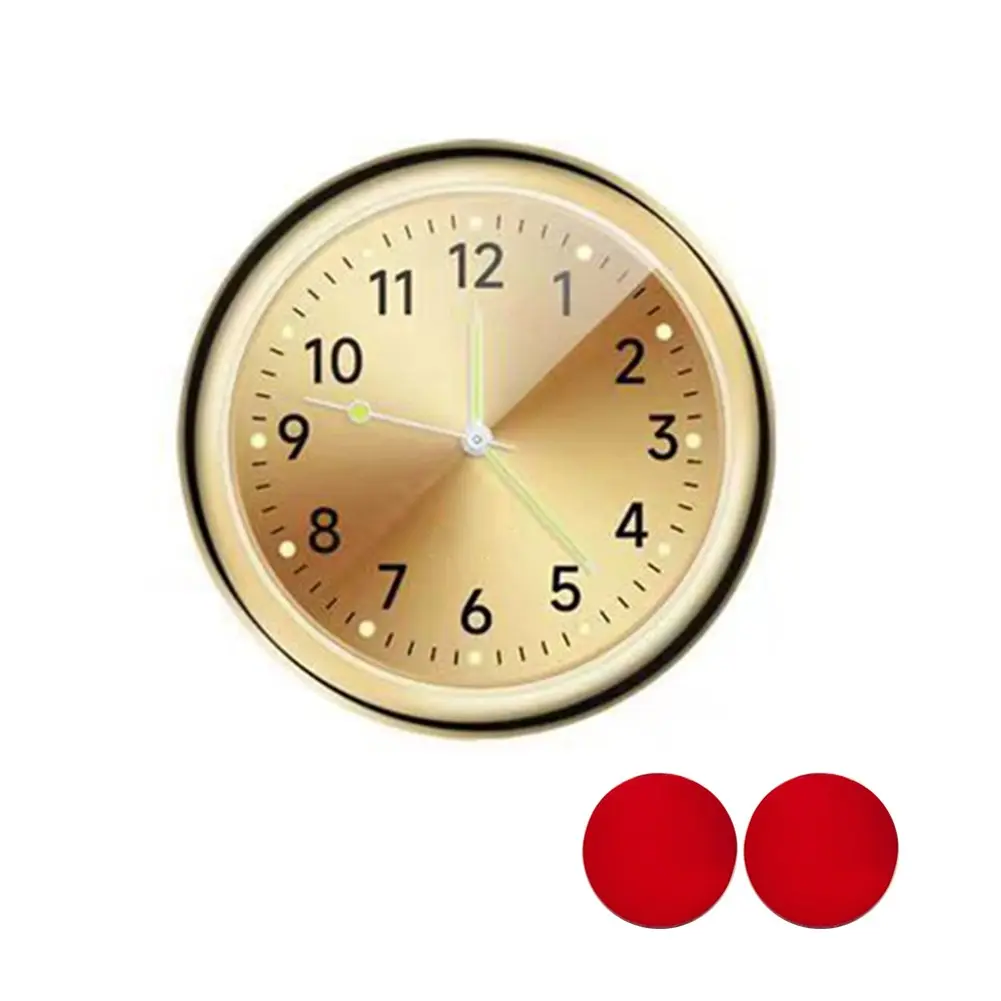 Unisex Luminous Quartz Analog Pocket Watch - Stick-On Clock with Sapphire Glass, Glow-in-Dark Display, Easy Adhesive Mount for Car,Bike,Dashboard, Compact Stylish Auto Accessory Gift for Enthusiasts