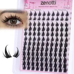 Invisible Band Lash Clusters For Natural Manga And Fairy Styles 10-16mm Spiky Wispy Individual Eyelash Extensions| Daily Wear Special Events