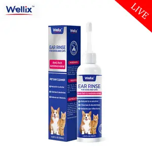 【Live Big Deal 】Wellix Ear Cleaner for Dogs & Cats – Honeysuckle Itch & Odor Relief 120ml