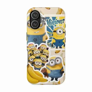 4 Styles Minions Banana Lovers Phone Case For iPhone 17 16 15 14 13 12 11 XS and Samsung S25 S24 S23 S22 S21 AVF