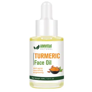 AMVital Turmeric Oil for Face - Pure Natural Essential Oil, 30ml Anti Aging Brightening Nourishing Serum for Combination Skin, Gentle Comfort Skincare
