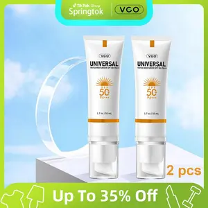 VGO Universal Tinted Moisturizer SPF 50+ Earthy Yellow Liquid Foundation Facial UV Protection for All Skin Types