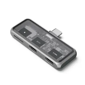 Satechi USB C Mobile Hub, 4-in-1 USB C Multiport Adapter, 4K HDMI, 100W Pass-Through Charging, 10Gbps Data, 3.5mm Audio Jack, for iPhone, iPad, MacBook, Switch, & More