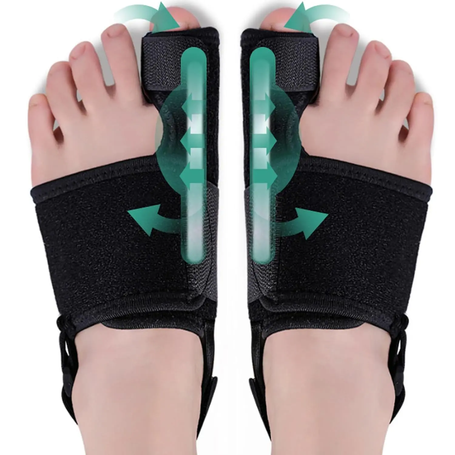 Bunion Corrector for Women & Men - Adjustable Toe Separator for Hallux Valgus Relief - Day & Night Support Healthcare Posture Straps
