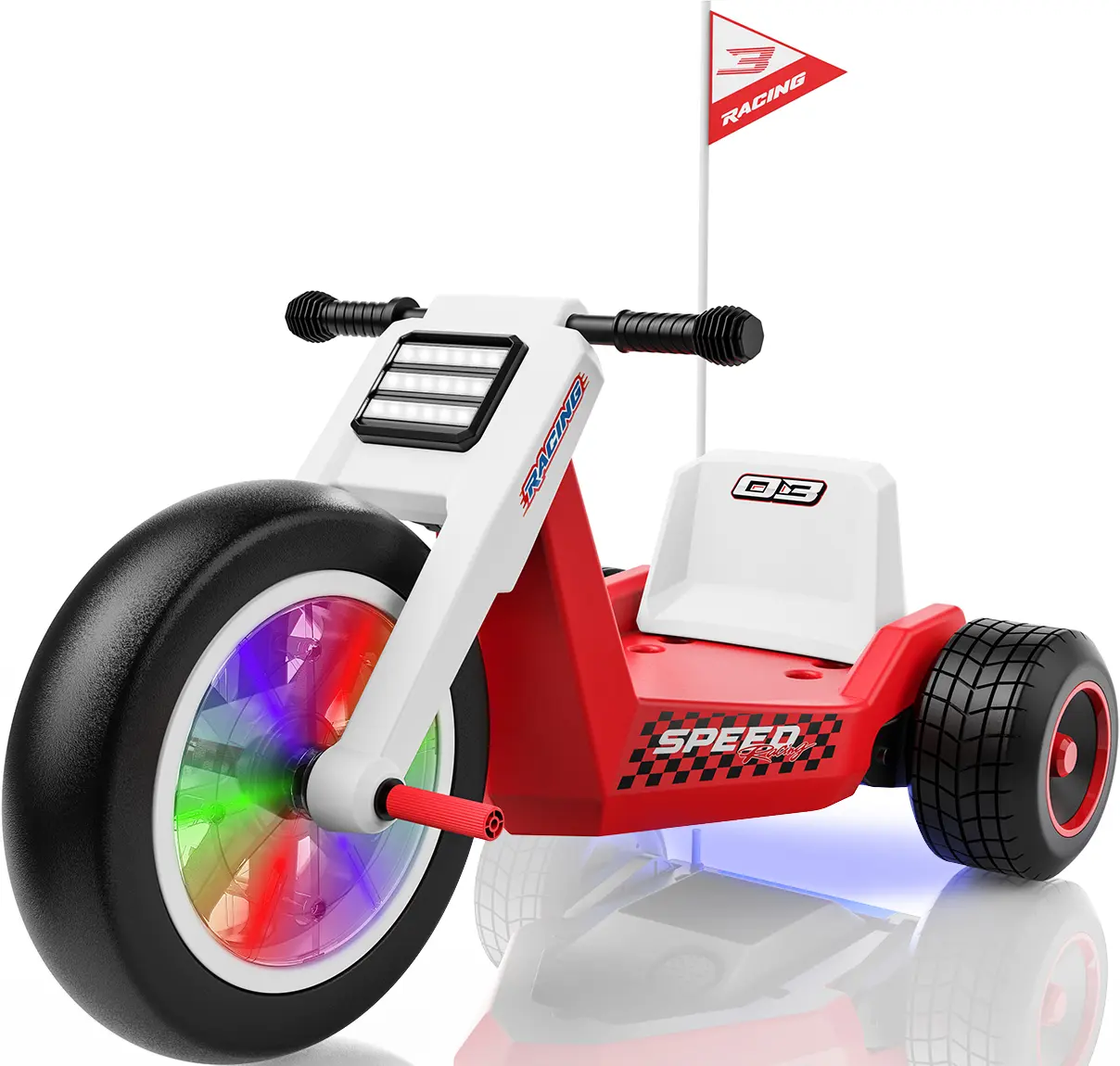 #sohochic LIGIANT T7 Kids Electric Tricycle, Kids Ride on Toy w/Max Speed: 5MPH, Ajustable Seat, Front Wheel Equipped with LED Lights, Max Weight 66lbs, Multimedia, Ideal Gift for Kids 3+#Summervibes Ride On Car Trike Bike