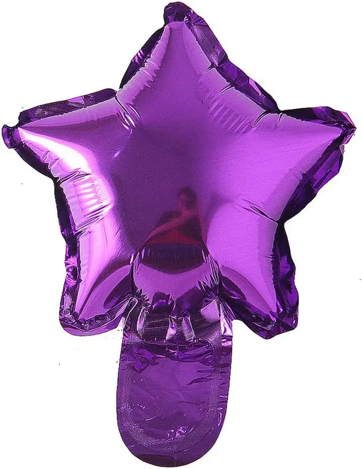 5pcs/Lot 5-Inch Purple Star Aluminum Foil Balloons, Inflatable Mini Star-Heart Shape Decor for Wedding, Birthday Party Supplies (Home & Festive Party Decor)