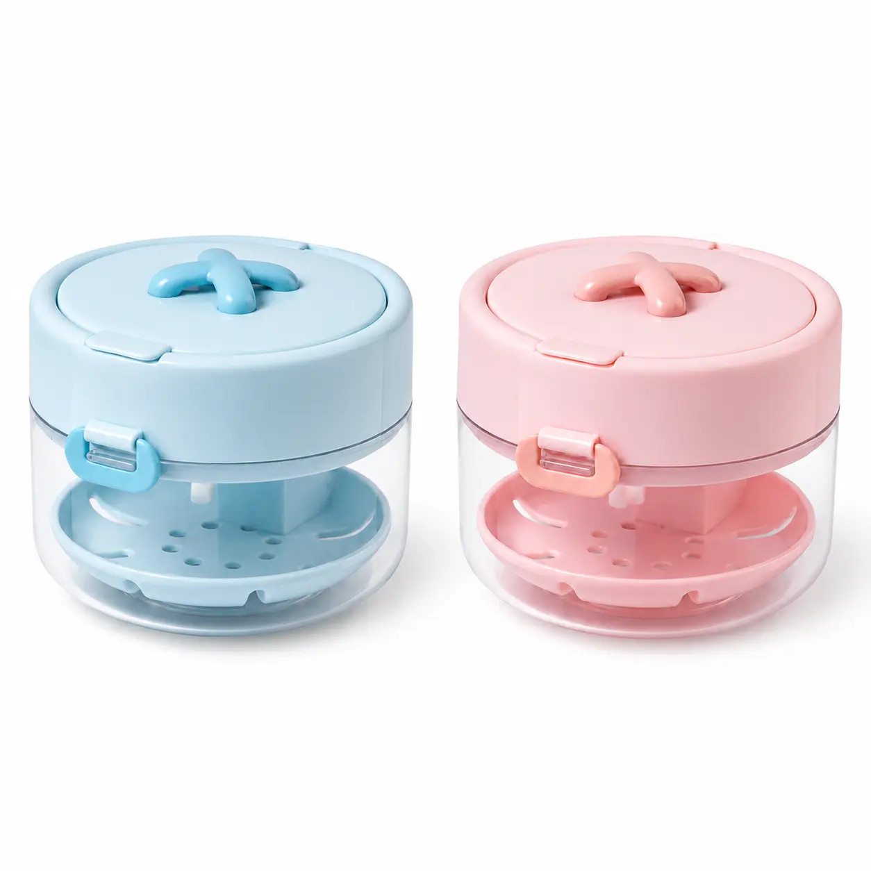 3-in-1 Compact Retainer Cleaning Case with Mirror, Brush, Remover Tool - 1 Unit Soaking & Storage Box for Aligners, Dentures, One Unit