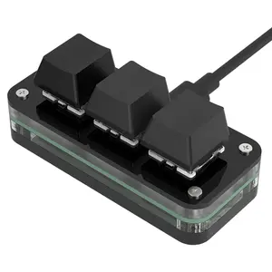 3-Key RGB Macro Programming Hotswap Mini Keypad with Copy-Paste Buttons, for Photoshop & Gaming, Computer Accessory, Tech Gadgets