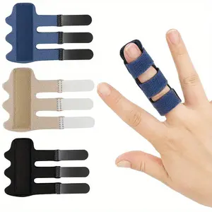 Adjustable Hand Support Finger Splint - Five-Toe Fixed Band for Sports, Durable Finger Stabilizer in Black, White, Blue & Beige, Comfortable Fit for Active Lifestyles, Finger Support Brace | Natural Recovery Style | Adjustable Fit