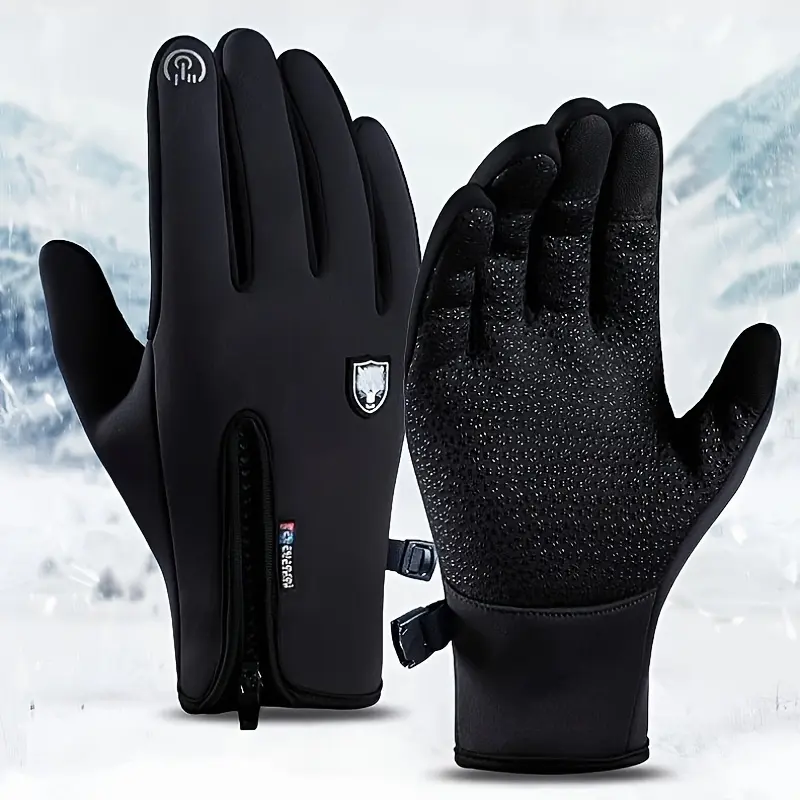 Extreme Cold & Windproof Winter Sports Gloves with Touchscreen Control, High Quality Windproof Thermal for Skiing,, Solo Outdoor Activities - Unisex for Men & Women, Smartphone Compatible (Smartphone Not Included)