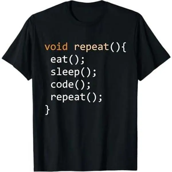 Funny Coding Shirt - Java Recursive Eat Code Sleep Repeat T-Shirt