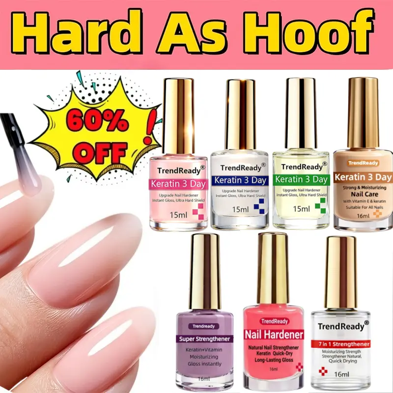 2PCS Nail Hardener for Weak Nails | Long Lasting & FastDry Nail Protein Hardener for Weak Nails | Clear NailPolish Base Coat Concealer Ridge Filler for Nails,Smoothes Nails, Quick Air Dry HEMA FreelHalloween, Nail Oil Kits