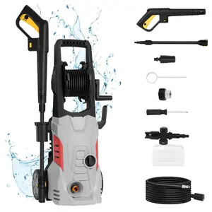 High Pressure Washer, 2030PSI High-Power Home Car Washer, Wheeled Portable Patio & Floor Cleaning Tool Kit