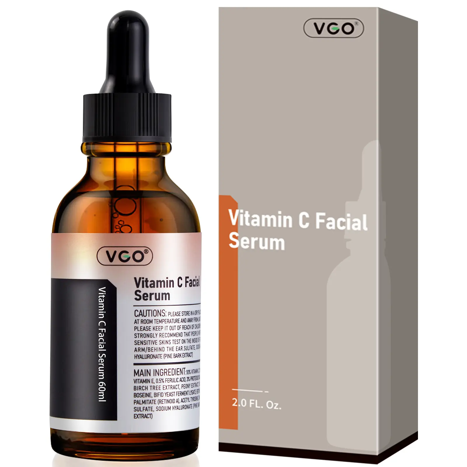 VGO Concentrated Vitamin Serum - Korean Beauty Skincare Serum, 4% Tranexamic Acid, 5% Niacinamide, Glutathione, Dark Spot Care, Lightweight, Moisturizing, Daily Use for Sensitive Skin Types, Glow Up, 1.01/2.0 fl oz