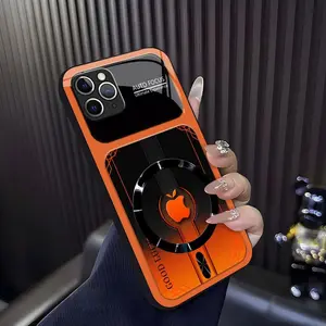 Luxury Sports Car Aesthetic MagSafe Casing - Anti-Scratch Magnetic Glass Cover for iPhone 11 Pro Max, Smartphone Cellphone Handheld Accessories - 975