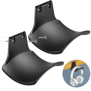 2-Pack Never Fall Headphone Hooks Hanger Wall Mount, Headset Holder Stand for Universal Gaming Headset Airpods Max Sony Bose Beats, Strong Adhesive by Screws