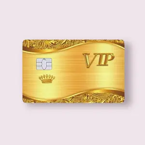 VIP Gold Card Holographic Credit Card Sticker Debit Skin Decal Cover Waterproof Vinyl Easy To Apply