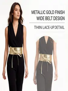 Elegant Satin Bow Wide Waist Belt for Party Dresses, Stylish Slimming Waistband, Fashion Blogger Same Style, Versatile Waist Strap, Statement Belts
