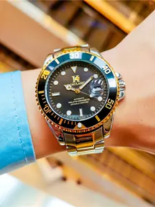 European and American Feng Shui Ghost Submariner Series High end Business Men's Automatic Mechanical Watch Hollow Waterproof Luminous Calendar Analog Steel Strip Watch, Automatic Watches