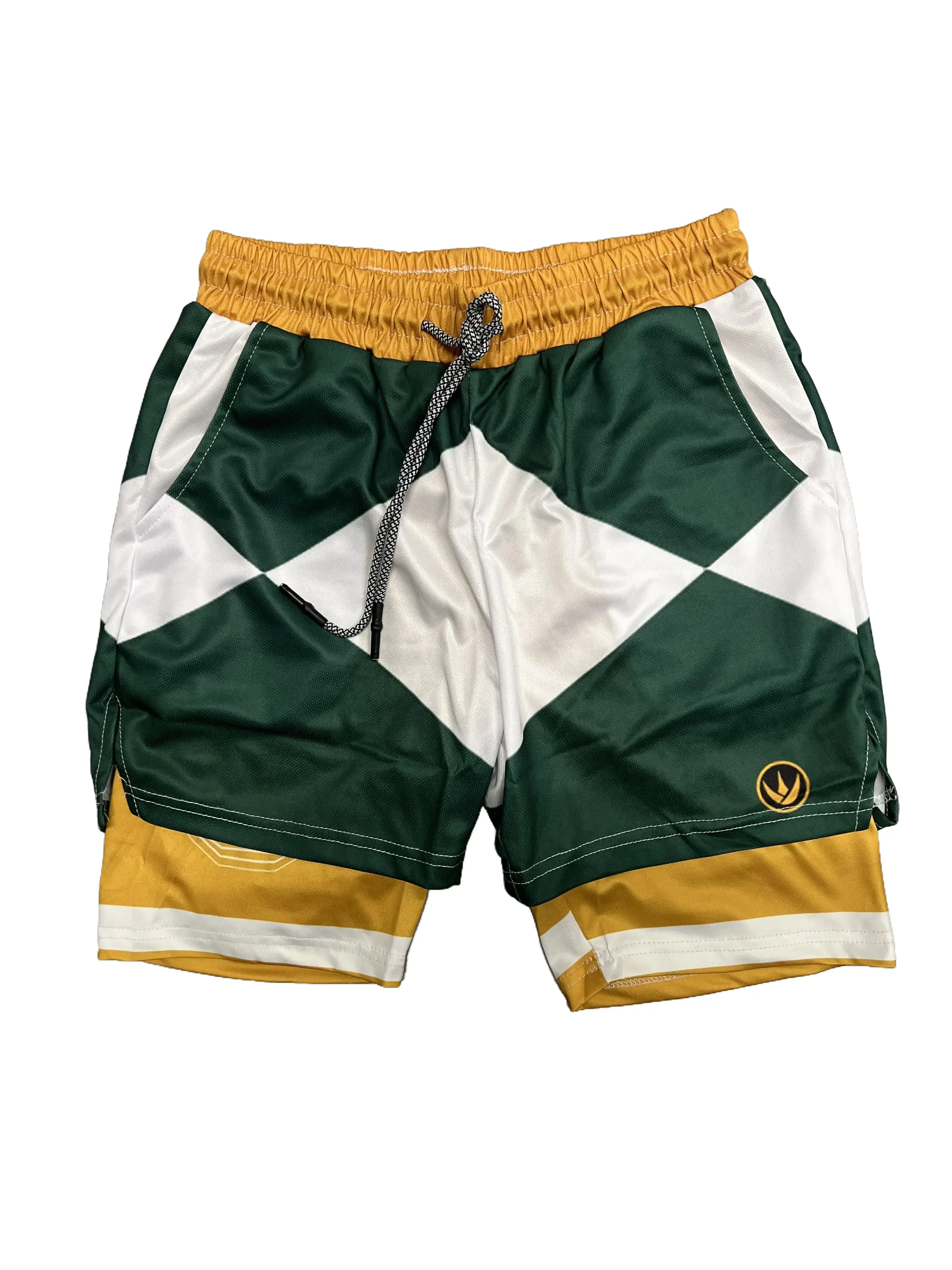 Men's Slim-Fit Anime Sport Style Polyester Fits Double-Layer 3D Digital Printing Above-the-Knee Gym Shorts - Strapfit Adjust Cooler Workouts Bottoms for Beach, Fitness Training, Manga Style Men's Shorts