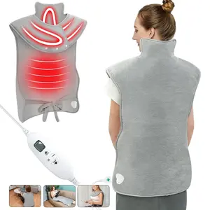 Heating Pad for Back Pain Relief, 24"x33" Weighted Heating Pad for Neck and Shoulder, Neck Heating Pad Fast-Heating with 6 Settings, Auto Shut-Off Full Body Heating Pad, Gifts for Women-Washable