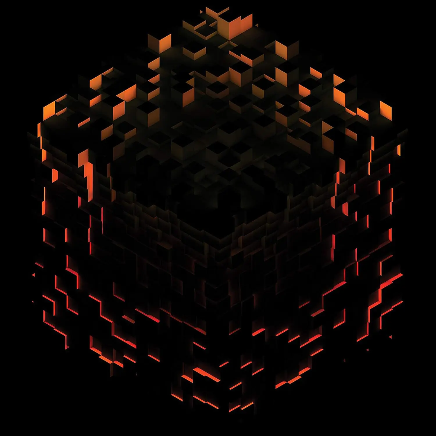 C418 - Minecraft Volume Beta - Red Orange & Yellow Splatter  [VINYL RECORD - LP] Colored Vinyl, Orange, Yellow