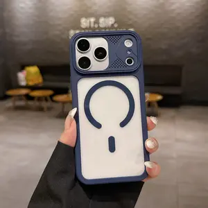 Simple Cooling Magnetic Transparent Phone Case, Full Coverage Lens Protection, Anti-Scratch and Drop-Proof, for Apple iPhone 17pro Max 16pro 15 14 13