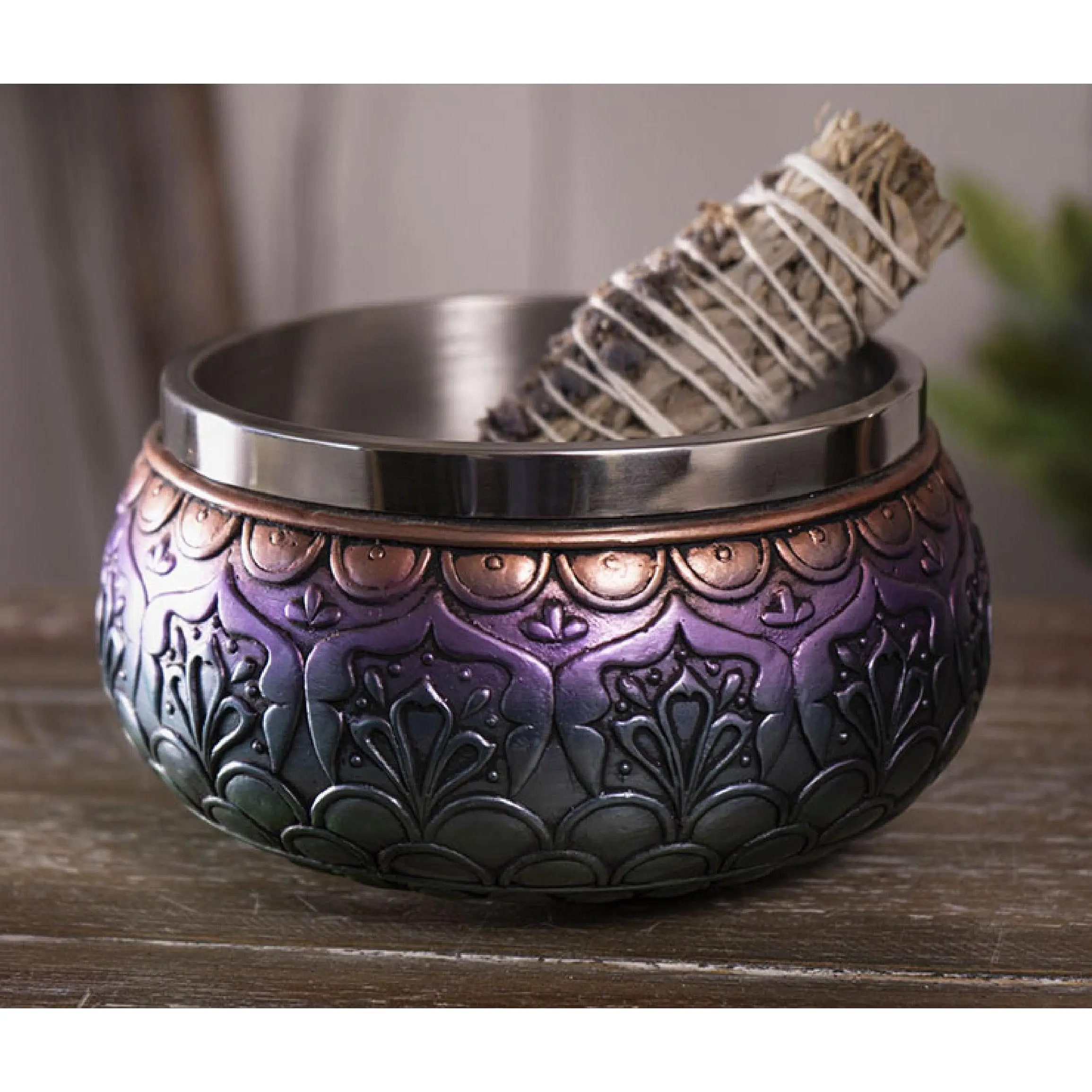Metaphysical Wicca Spiritual Chakra Buddhist Mandala Smudge Smudging Bowl
