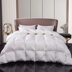 Duvet without cover Feather Fiber Comforter Queen Size Duvet Insert for All Season, 100% Cotton Hotel Collection Down Comforter Alternative, 4 Corner Loops