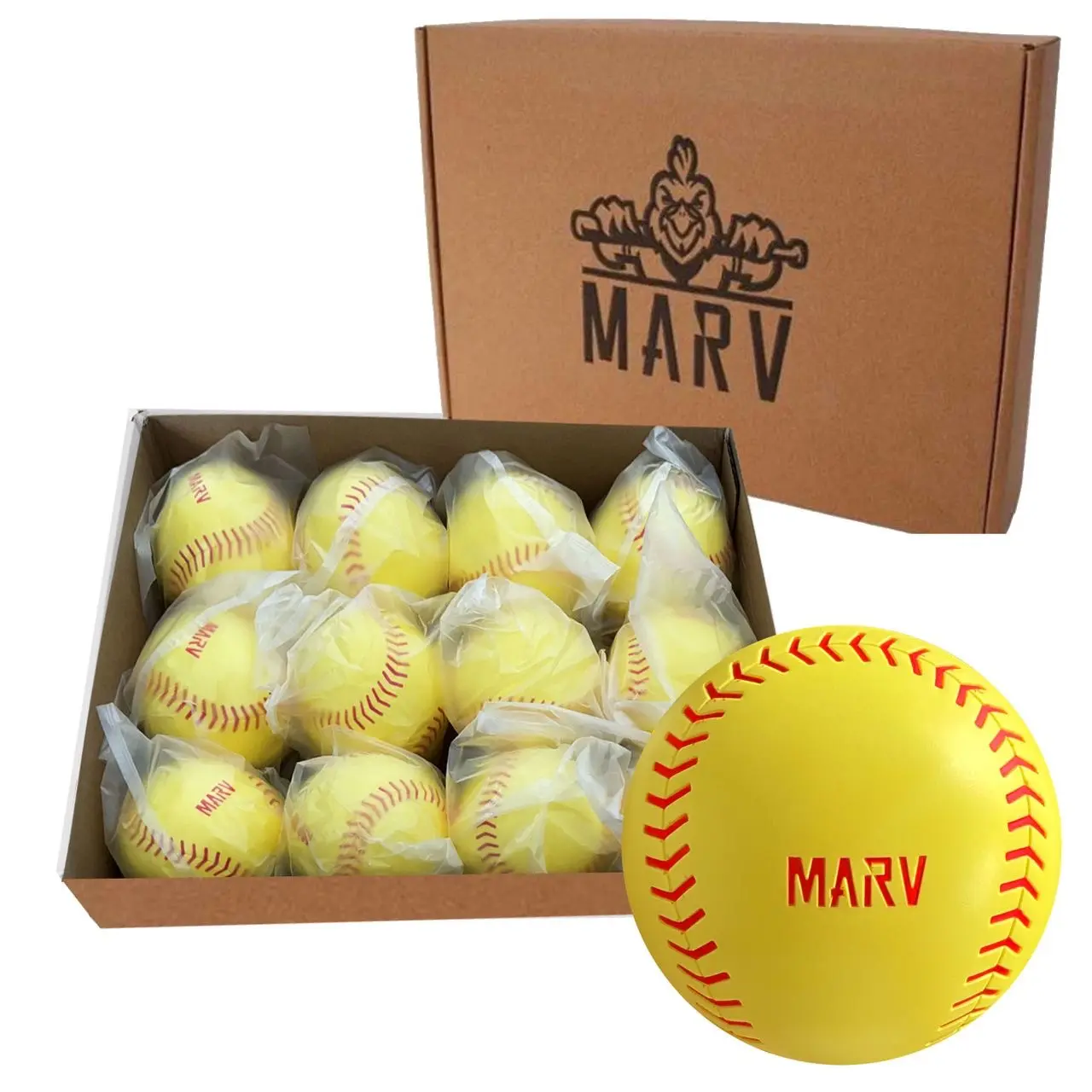 SOFTBALL FOAM SUNKEN SEAM® PITCHING MACHINE BALLS