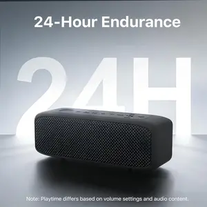 Bluetooth Speaker,20W Stereo Sound,Wireless Speaker with Bluetooth 6.0,24H Playtime,IP68 Waterproof Shower Speaker,TWS Pairing, Support TF Card,AUX 3.5mm Input,Speaker for Home,Outdoor,Travel
