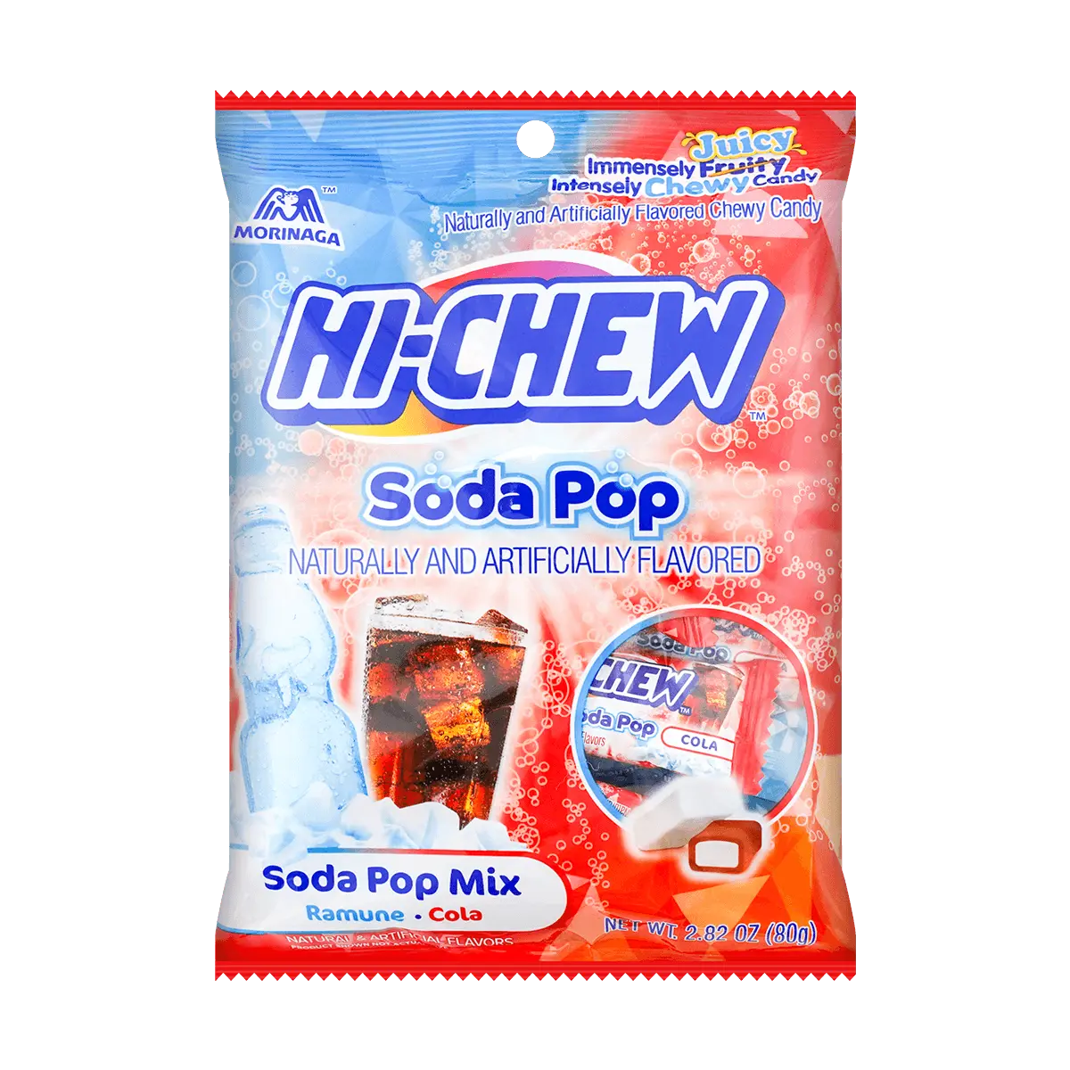 MORINAGA Ramune Soda & Cola Hi-Chew - Japanese Soft Candy, 2.82oz